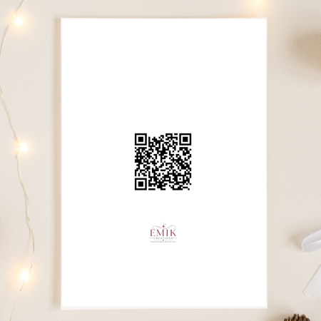 Personalised Christmas card Wreath Design