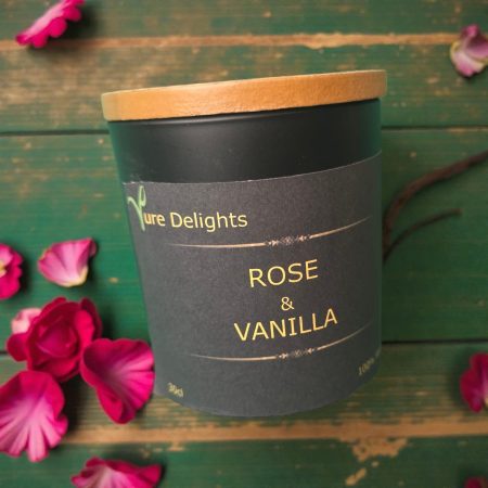 Rose & Vanilla Candle - small and large