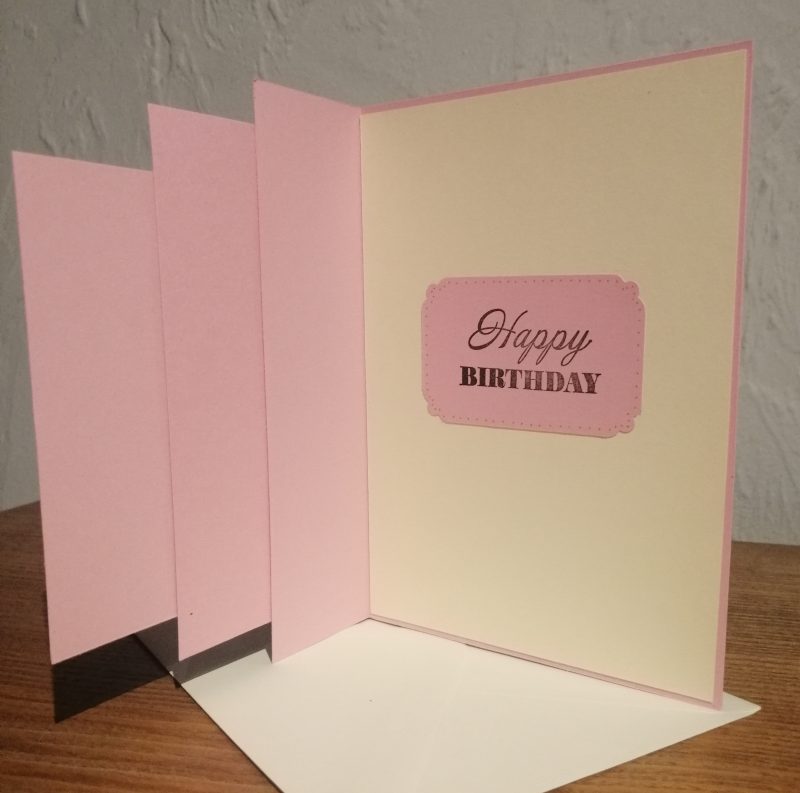 Floral Birthday Card in shabby chic style