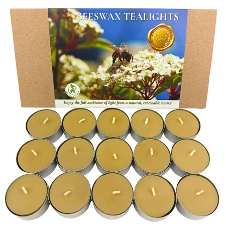 Beeswax Tealights – Pure, Luxurious, and Sustainable Glow - Pack of 15