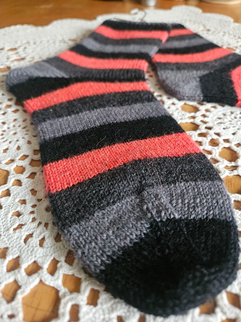 Handknitted socks. Womens size 6.
