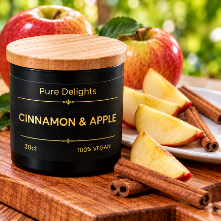 Apple and Cinnamon soy candle - small and large