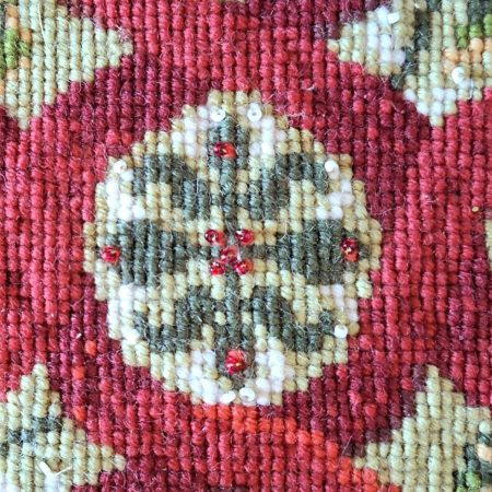 Tapestry Kit-Red Knotwork traditional design to sew in cross-stitch