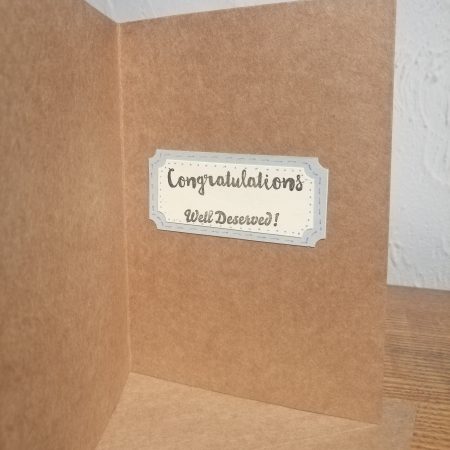 "New Job" handmade card in chabby chic style with gift card pocket