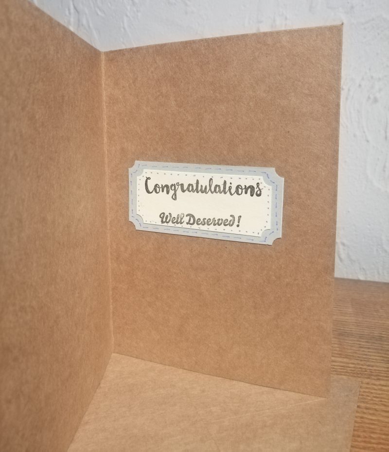 "New Job" handmade card in chabby chic style with gift card pocket
