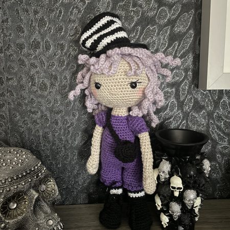 Handmade OOAK alternative goth doll crochet amigurumi