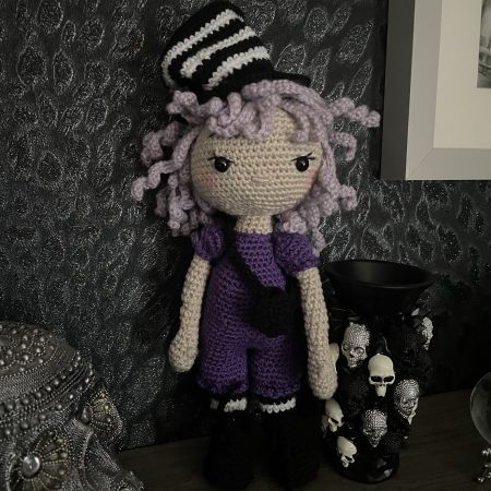 Handmade OOAK alternative goth doll crochet amigurumi