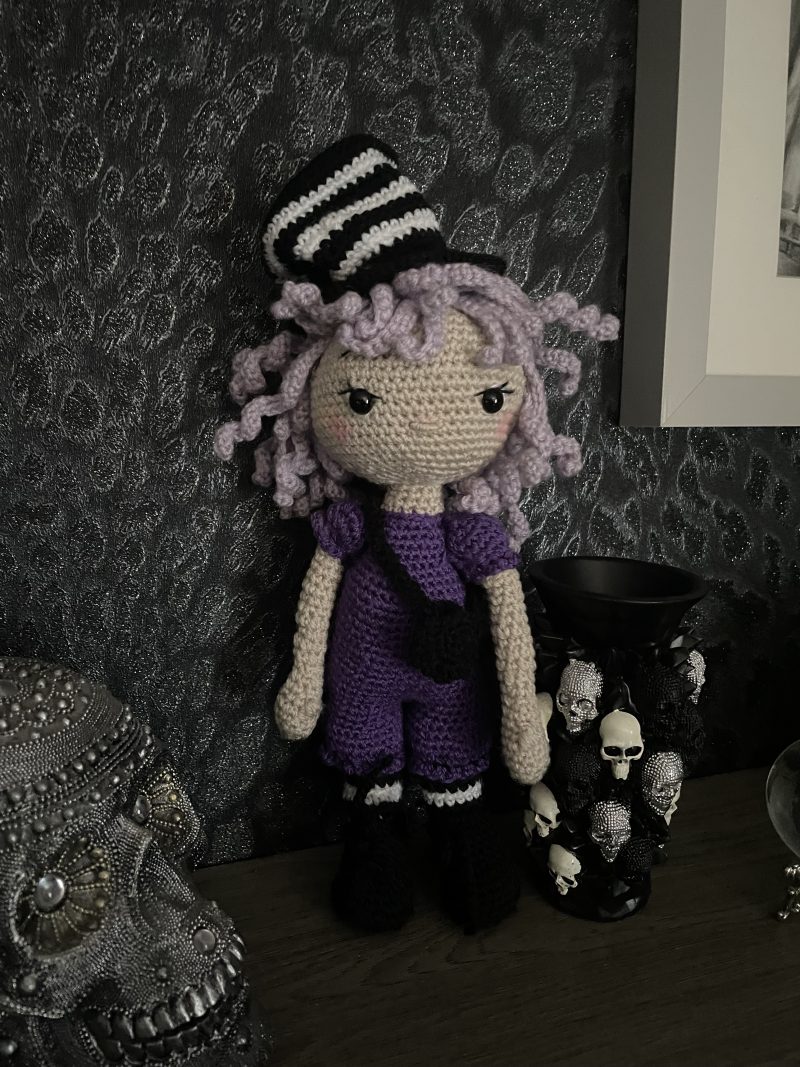 Handmade OOAK alternative goth doll crochet amigurumi