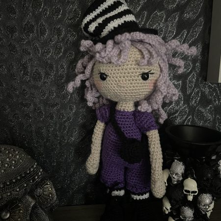Handmade OOAK alternative goth doll crochet amigurumi