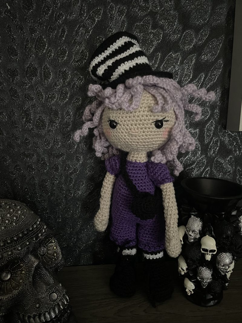 Handmade OOAK alternative goth doll crochet amigurumi
