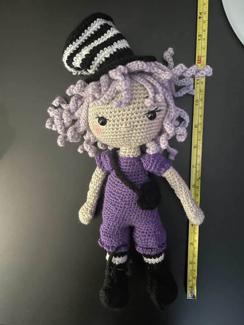 Handmade OOAK alternative goth doll crochet amigurumi