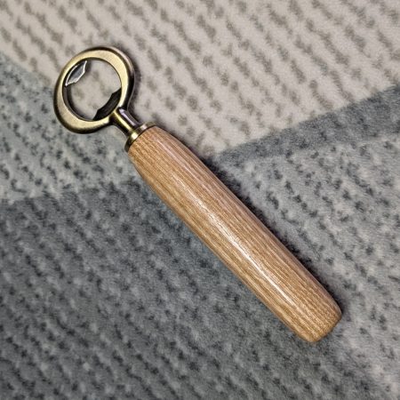 Hand turned ash bottle opener