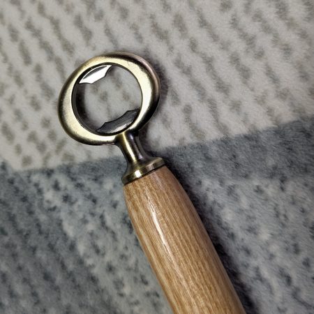 Hand turned ash bottle opener