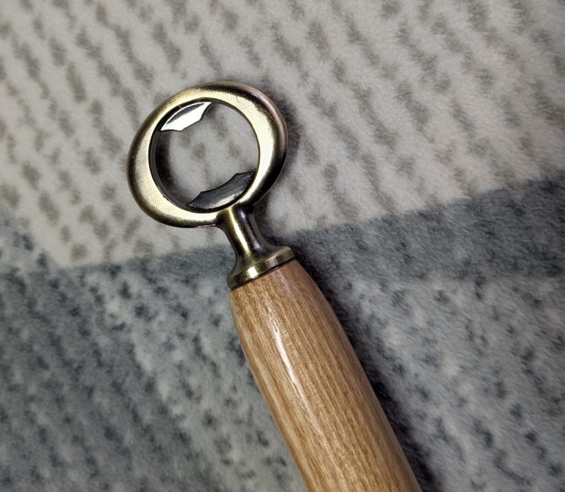 Hand turned ash bottle opener