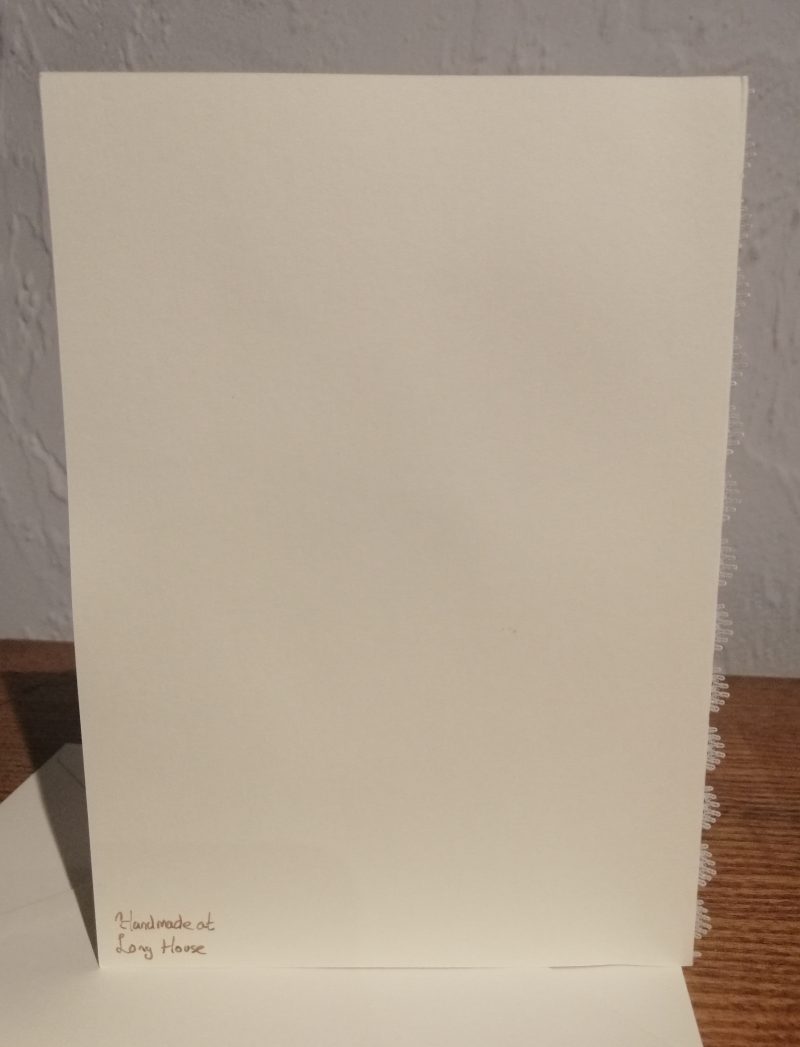 "Get Well Soon" handmade card with decorative ribbon and a watercolour centre