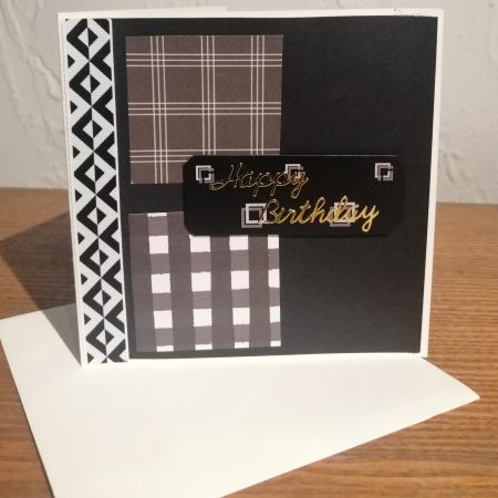 Happy Birthday Card in a dark simple design
