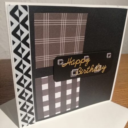 Happy Birthday Card in a dark simple design
