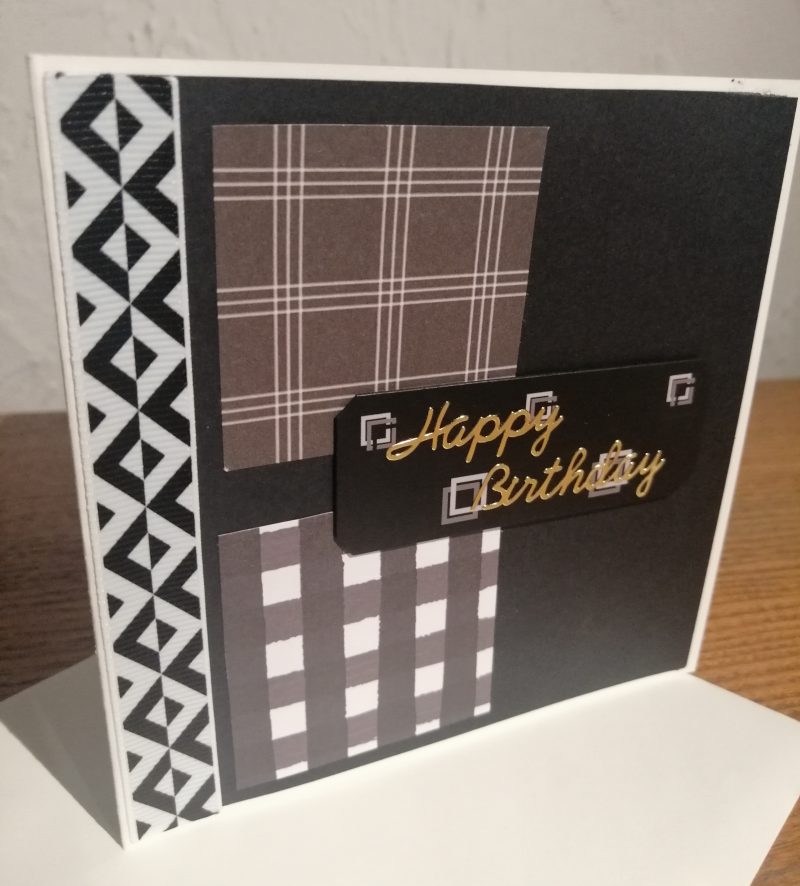 Happy Birthday Card in a dark simple design