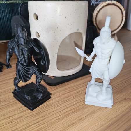 Spartan statue , 10cm exceptional peice in black or white