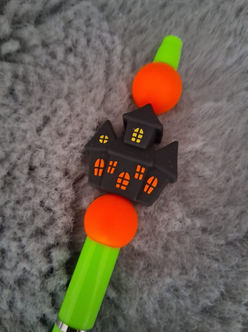 Halloween Beaded Pen with Silicone Beads