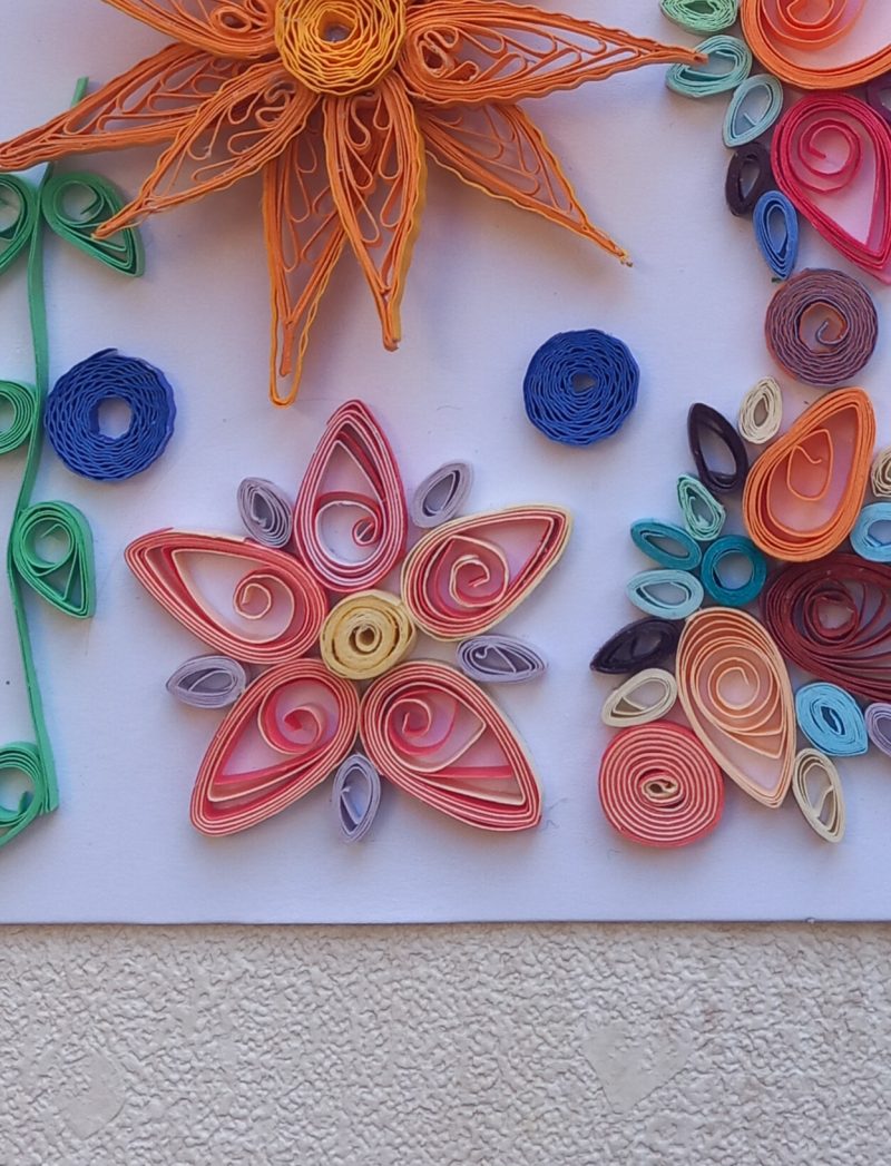 Greetings card handmade quilled design both blank inside