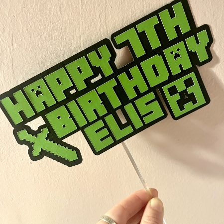 Minecraft Cake Topper