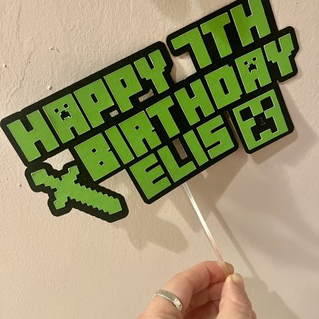 Minecraft Cake Topper
