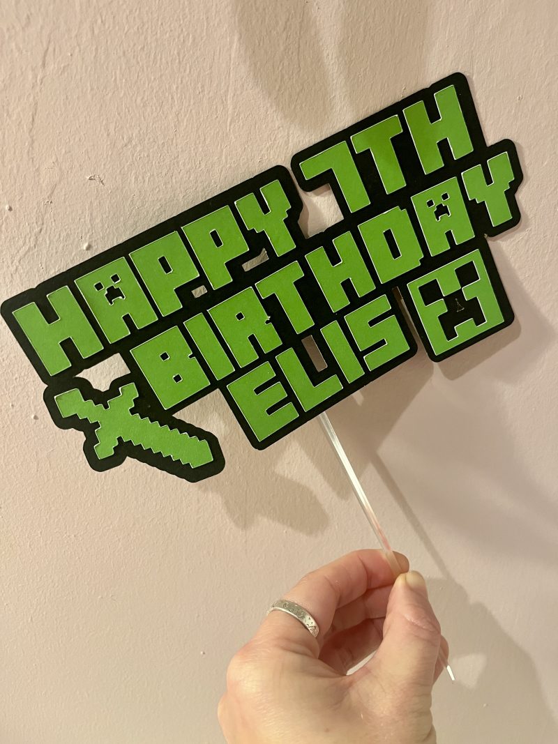 Minecraft Cake Topper