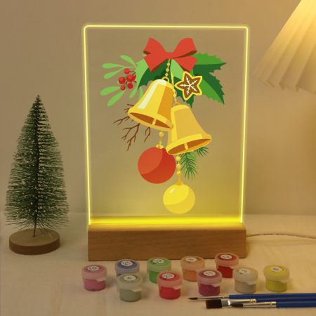 LED Light Paint By Number | Christmas Bells (Yellow Light)
