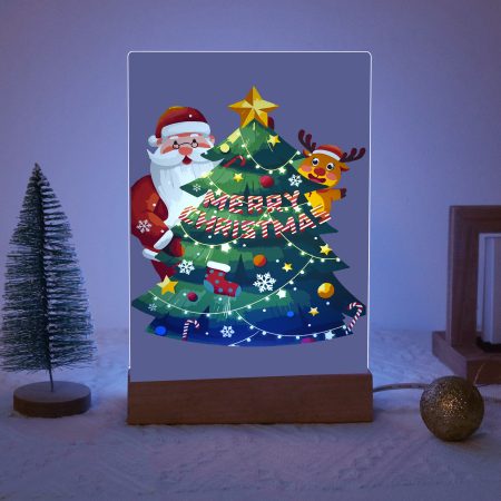 LED Light Paint By Number | Christmas Tree Santa