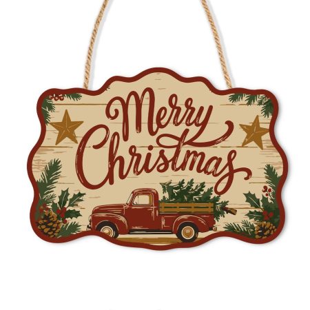Wooden Christmas Paint by Number Sign | Merry Christmas Vintage