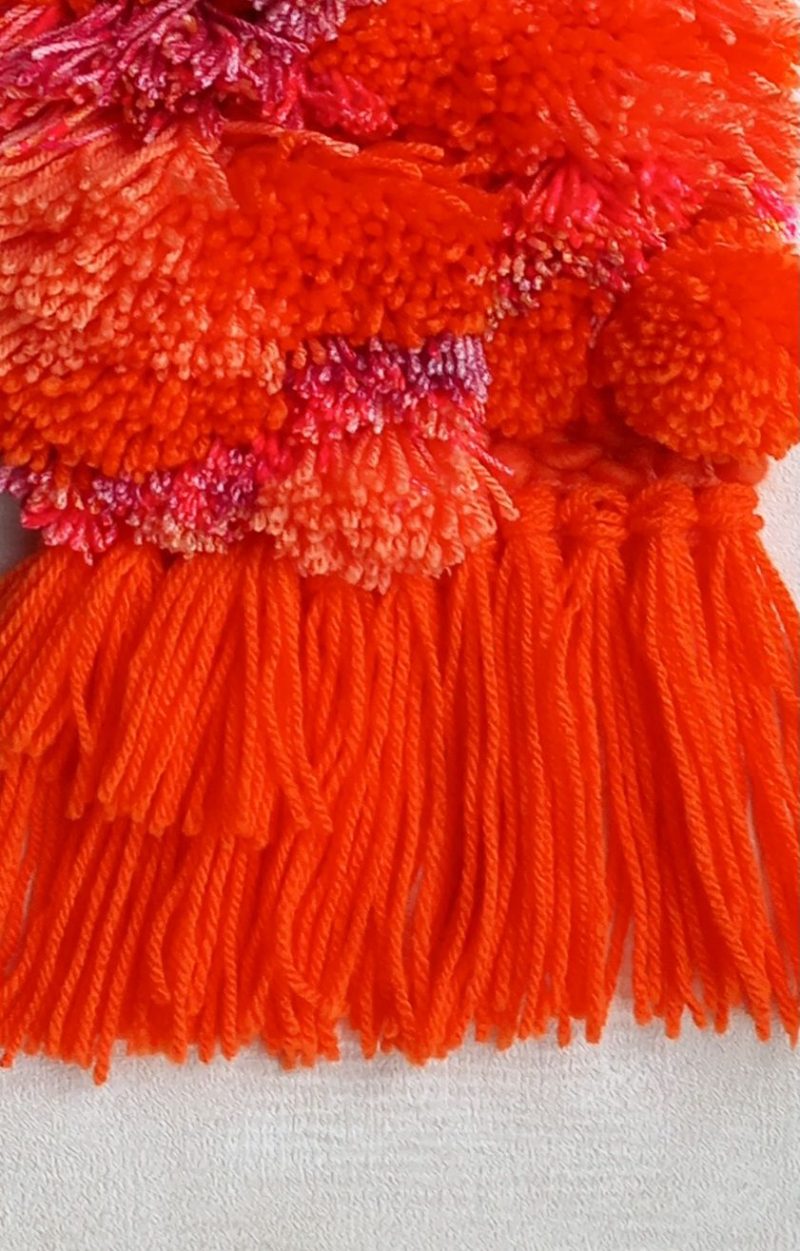 Woven wall hanging, handmade.
