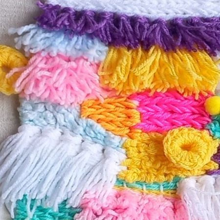 Woven wall hanging, handmade