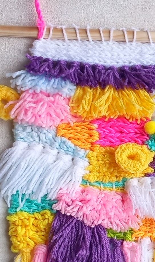 Woven wall hanging, handmade