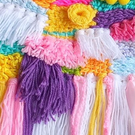 Woven wall hanging, handmade
