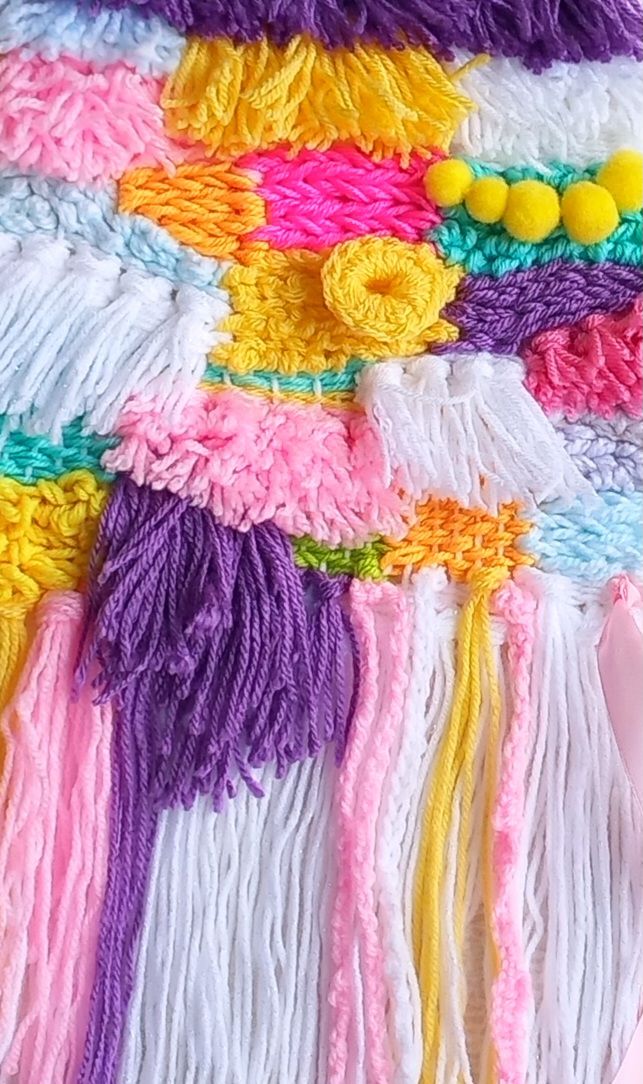 Woven wall hanging, handmade