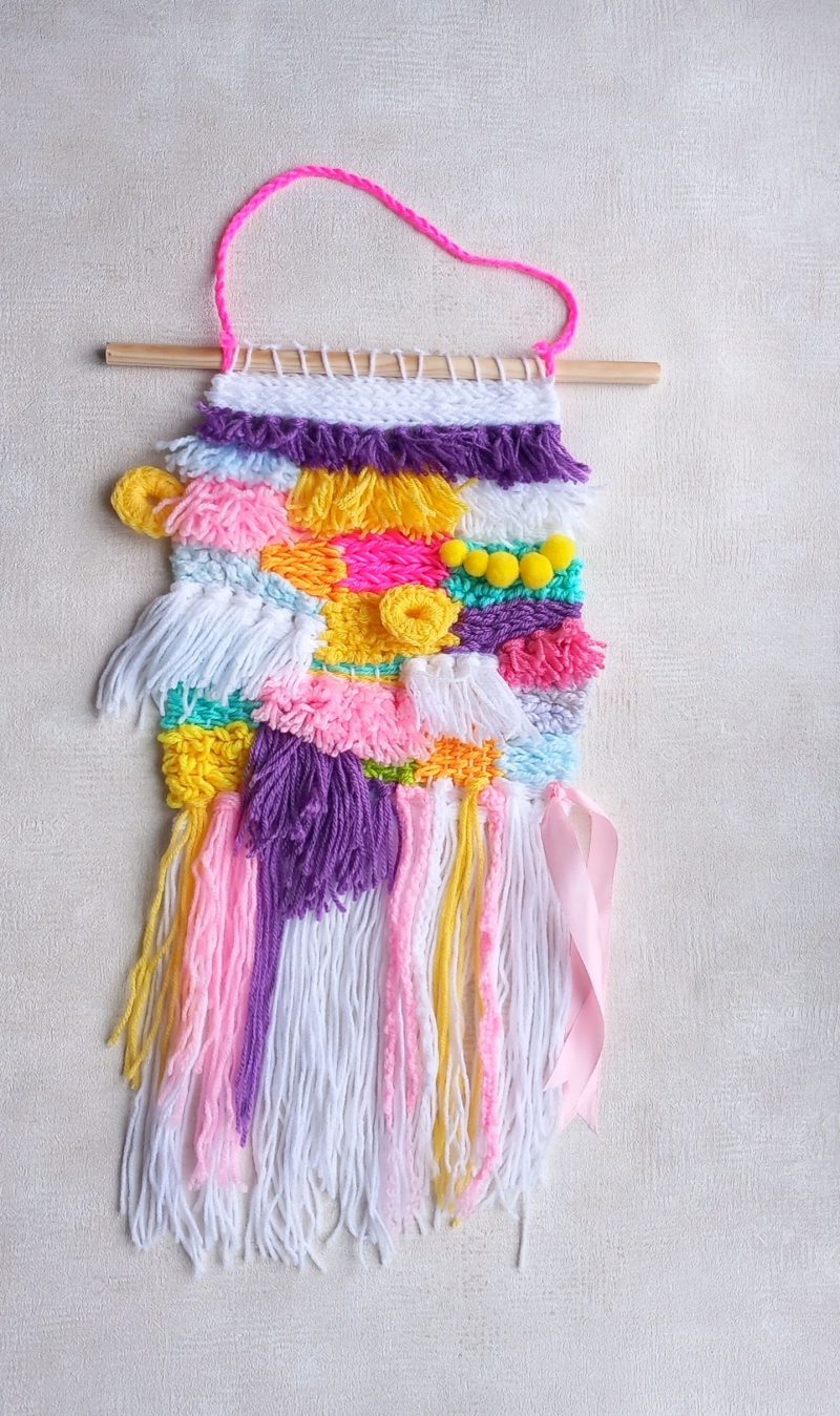 Woven wall hanging, handmade
