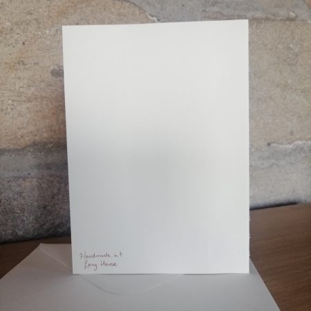 "Thinking of you" handmade card with water colour hare