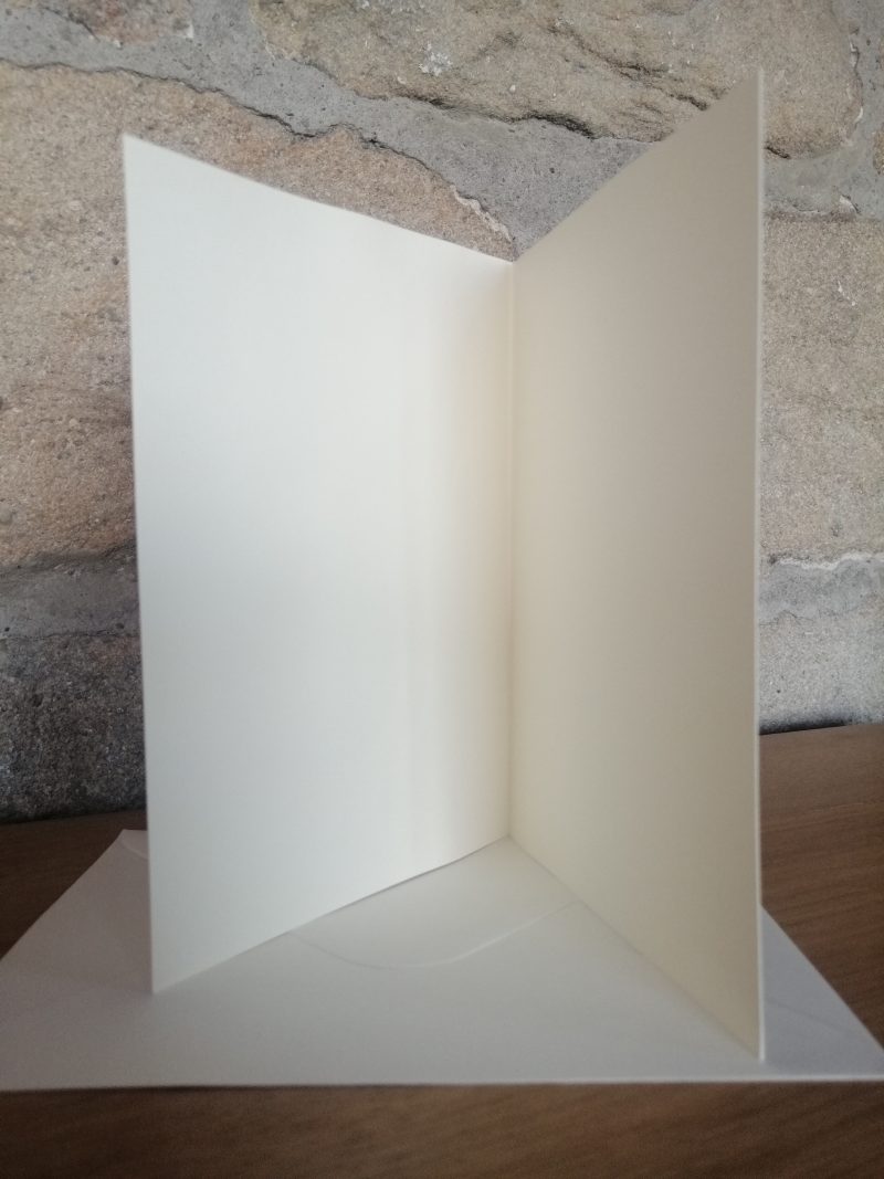 "Thinking of you" handmade card with water colour hare