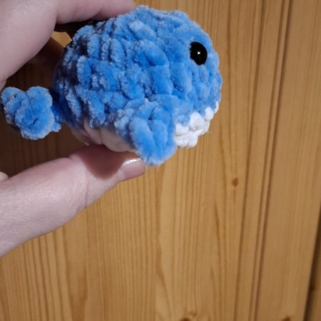 Handmade Crocheted Whale Plushie, Soft Chenille, Custom Colours (Copy)