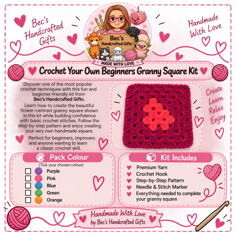 Crochet Your Own - Crochet Phone Case Kit with Hook and Yarn