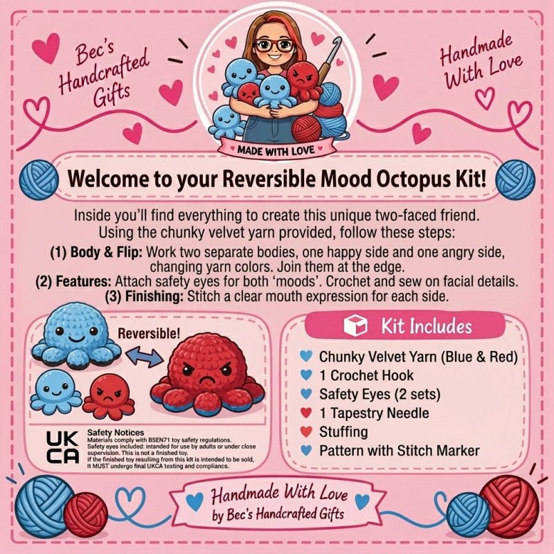 Crochet Your Own - Crochet Phone Case Kit with Hook and Yarn