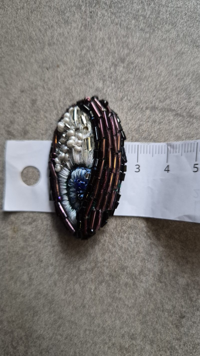 Shiny eye brooch
