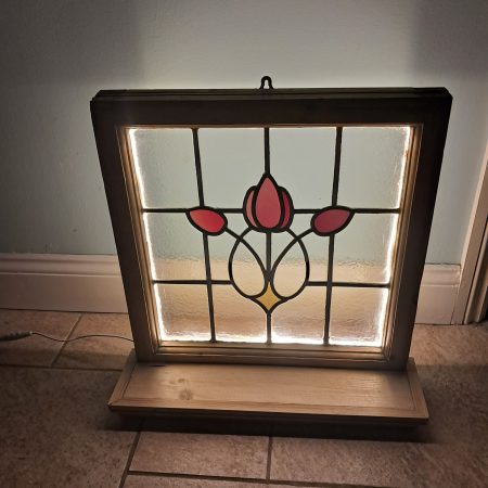 Stained glass light shelf