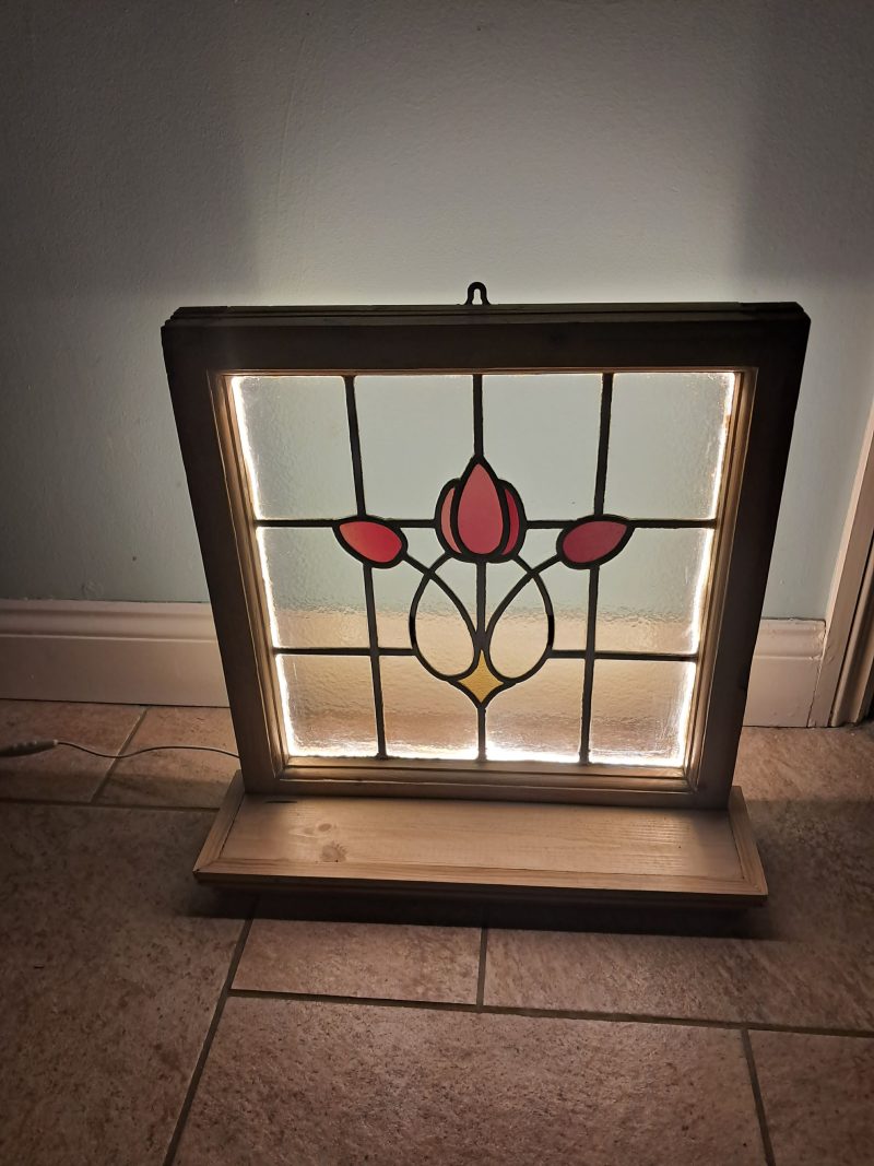 Stained glass light shelf