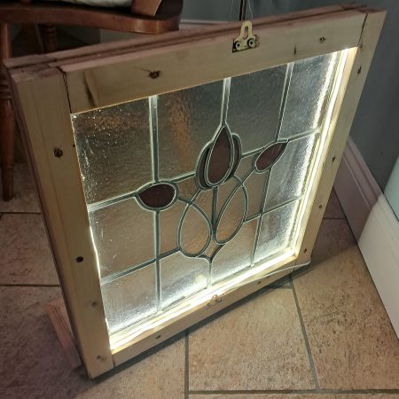 Stained glass shelf