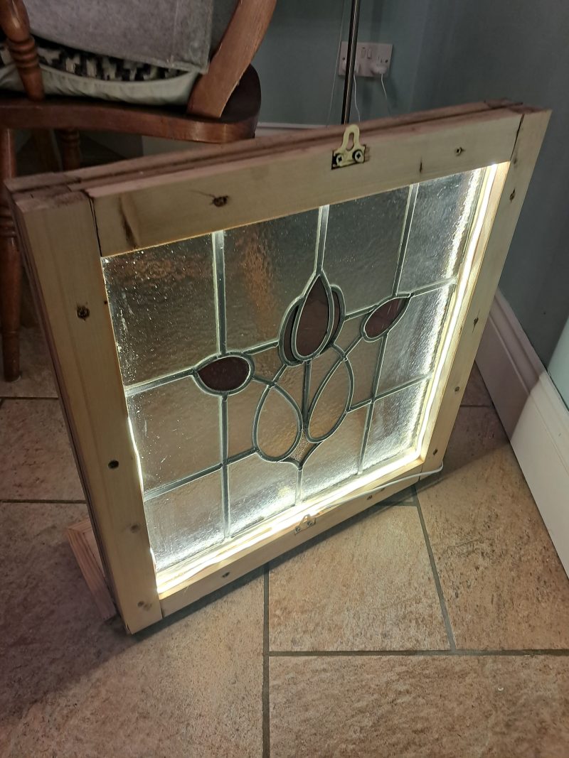 Stained glass shelf