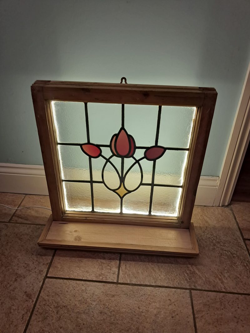 Stained glass shelf
