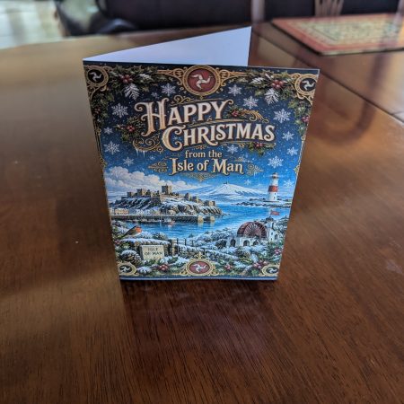 Isle of Man Christmas cards, pack of 10 with envelopes