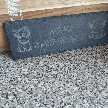 Highland cow home sign